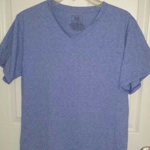 Mens Fruit of the Loom Blue Striped Shirt Size Small